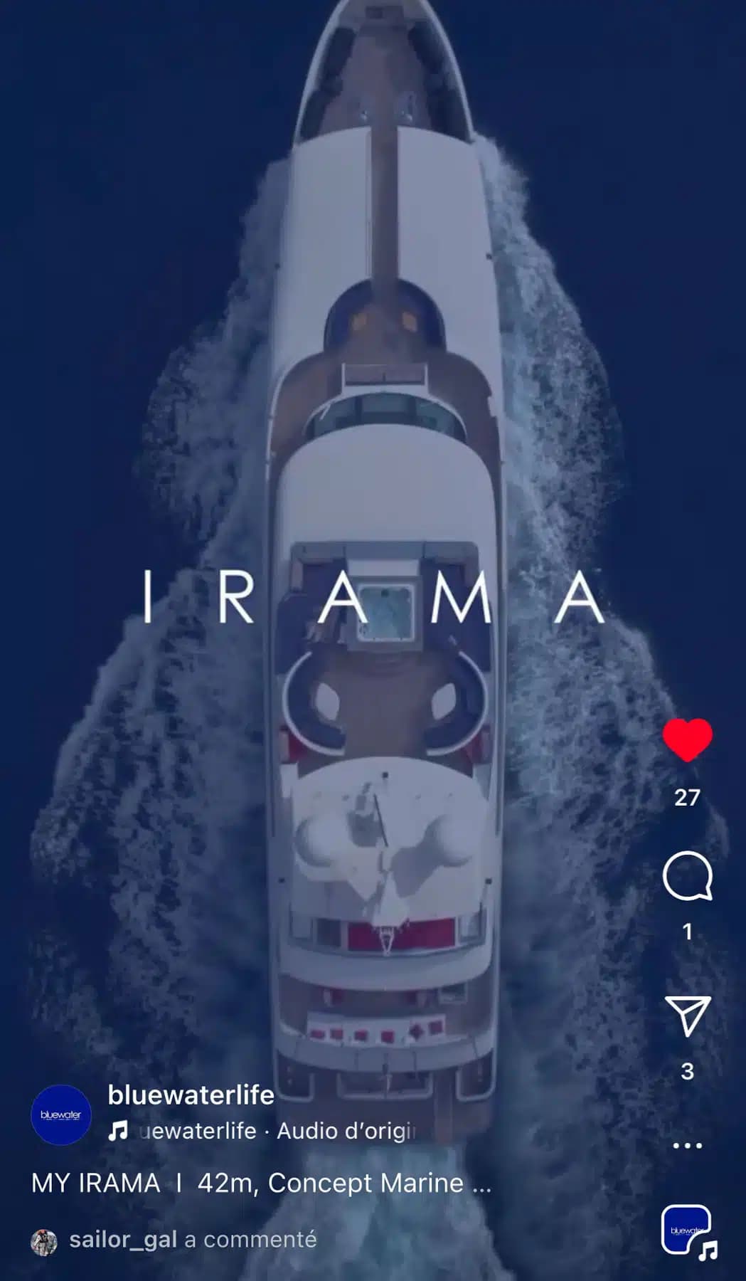 Superyacht social media content — owner lifestyle