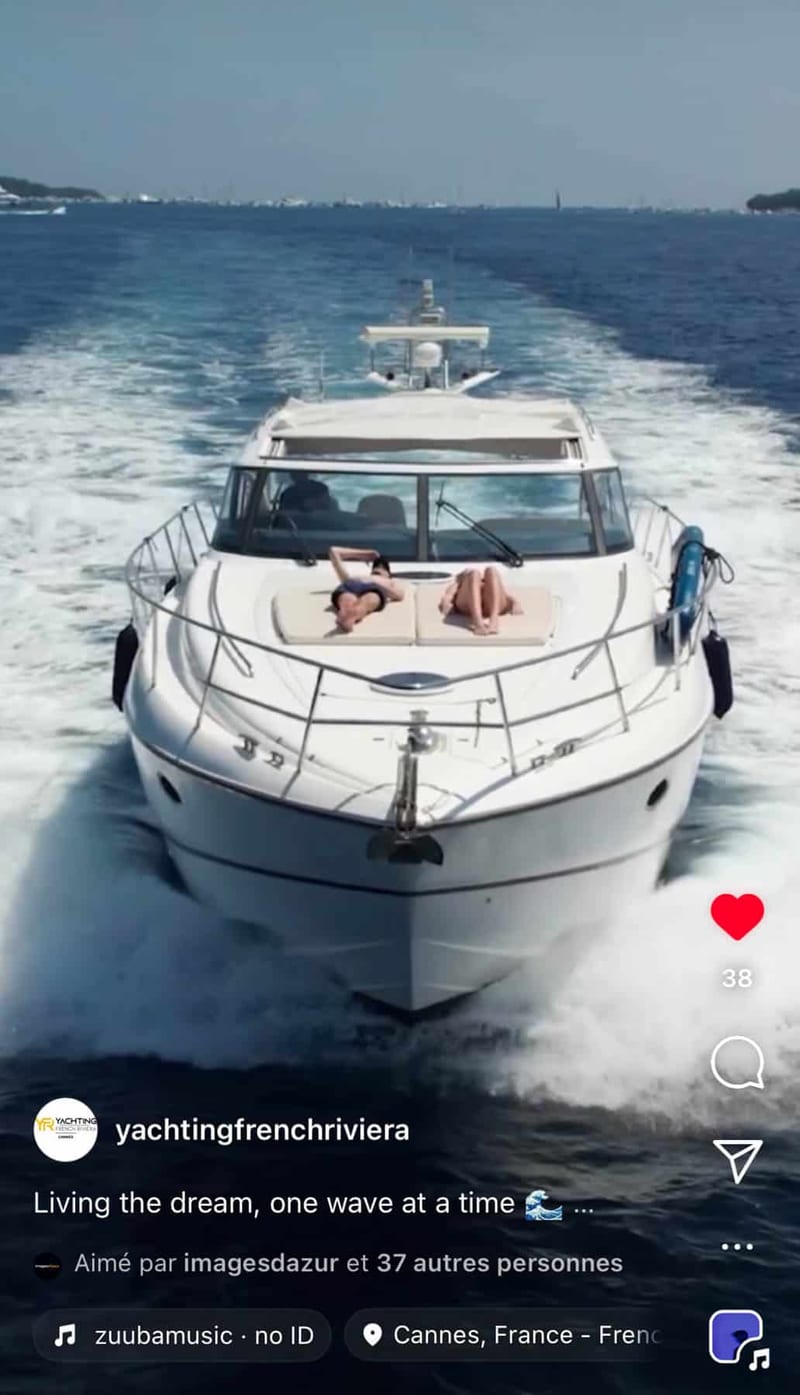 Superyacht social media content — new build