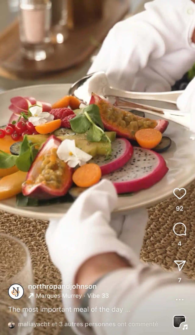 Vertical social media content shot on board a superyacht, 9 of 10